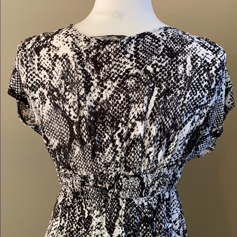 Necessary Objects B&W Reptile Print Maxi Dress - image 2